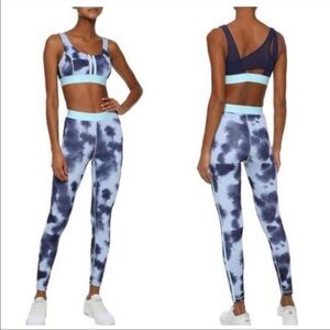 Iris & Ink navy tie-dye print leggings